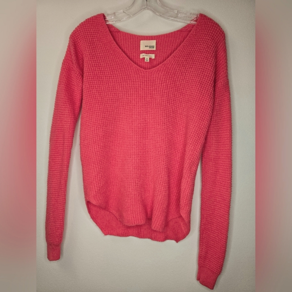 Aritzia Wilfred Free Wolter v-neck sweater pink size XS